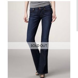 7 for all mankind Kaylie Midnight NY Dark Slim Boot-Cut Jeans
